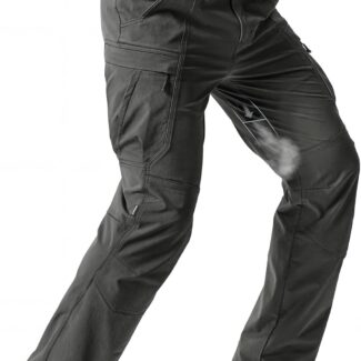 CARWORNIC Men's Quick Dry Tactical Hiking Pants Flex Water Resistant Lightweight Outdoor Fishing Cargo Work Pants 9 Pockets
